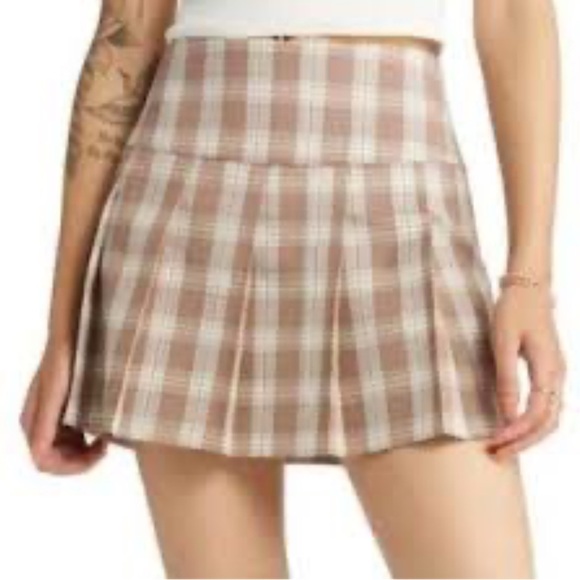 Nordstrom BP Plaid Pleated Mini Skirt - Picture 1 of 4